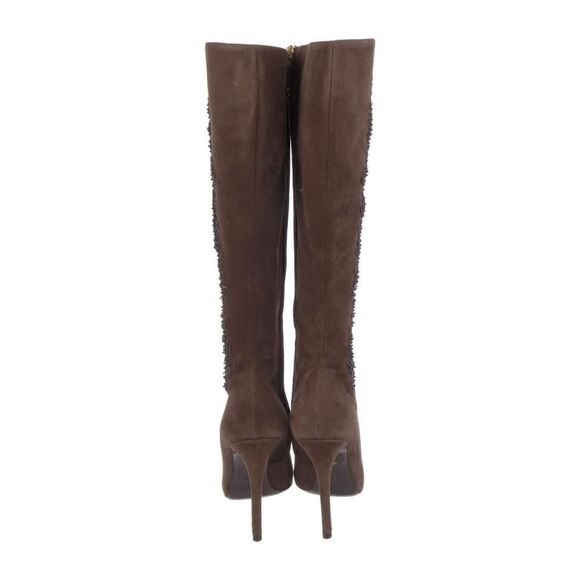 Ralph Lauren 2010 Collection Made in Italy Corita Brown Kid Suede Soutache Boot - Picture 14 of 16